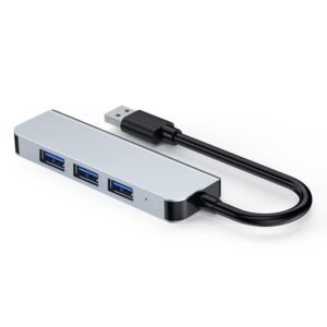 Generic 4-in-1 Multifunctional USB-A Aluminum Alloy Hub High-Speed USB Hub USB Converter with USB3.0 * 1 USB2.0 * 3 Output Interfaces |