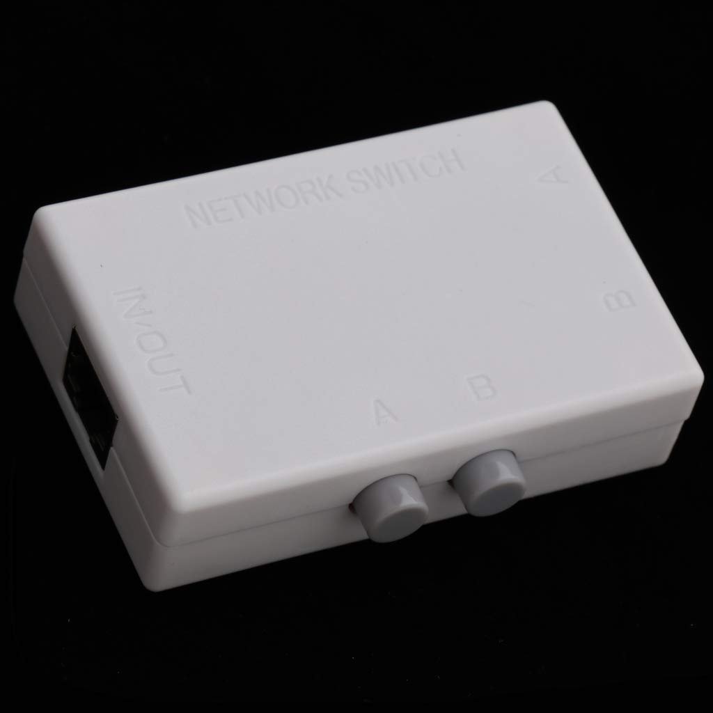 Generic 2Port Button Network Switch Splitter Hub 2-In 1-Out or 1-In 2-Out 100M/10M