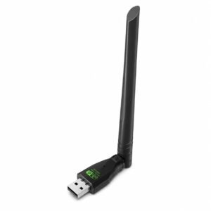 Wavenex AX300 WiFi 6 USB Adapter, 300Mbps Wireless Network Dongle with External Antenna, High-Speed Stable USB WiFi Receiver for PC, Laptop & Desktop, Windows 10/11 Compatible