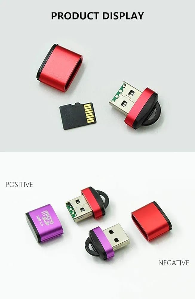 Pack of 2 Mini Micro SD Card Reader, USB 3.0, Compact with Keychain