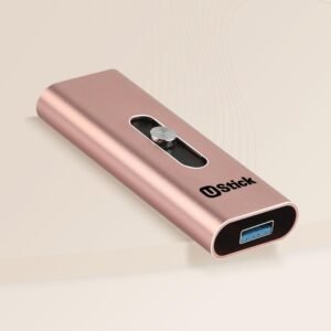 Ustick Portable 1TB SSD - USB C & USB A External Portable SSD, Up to 1,050 MB/s, 5 Yr Warranty (Pink, 1TB)