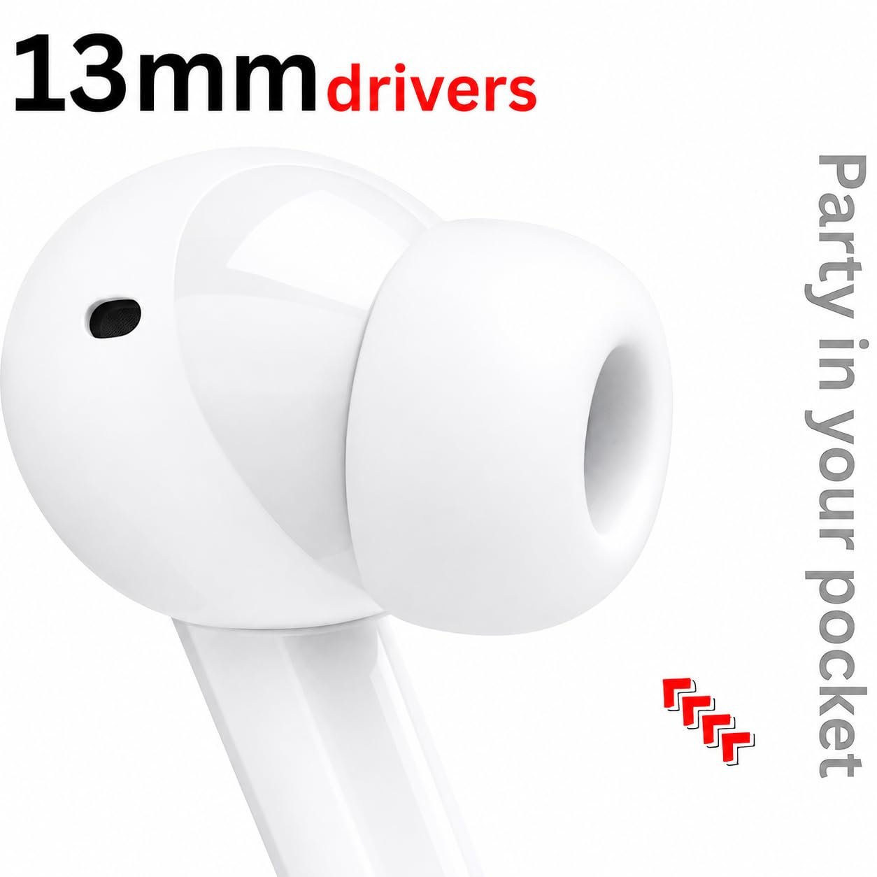 Wireless Earbuds TWS Bluetooth in-Ear Headphones, White