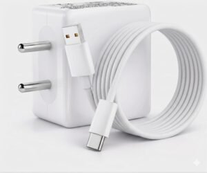 USB Fast Charging Adapter with USB to Type-C Cable, Wall Charger Combo for Android Smartphones, USB-C Devices, Fast Charging Travel Charger, Compact Power Adapter, White
