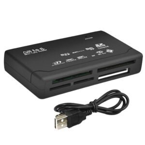 USB 2.0 to All in 1 TF Compact Flash Memory Card Reader Fast Data Transmission All in One Card Reader Black/White