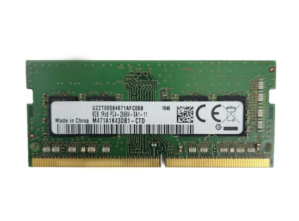 8GB DDR4 2666Mhz PC4-21300 SODIMM 260Pins 1.2v Laptop M471A1K43DB1-CTD Compatible with Samsug Memory Module (3 Year Warranty)