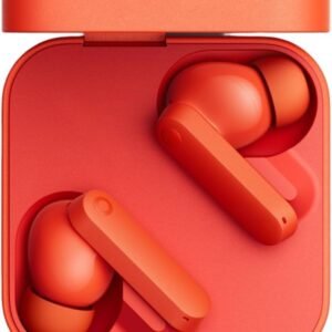 AlakhDM Bluetooth 5.3 Wireless Earbuds with HD Calling Mic, Deep Bass Stereo Sound, Low Latency Gaming, Type-C Fast Charging, Touch Control TWS Earphones (Orange)