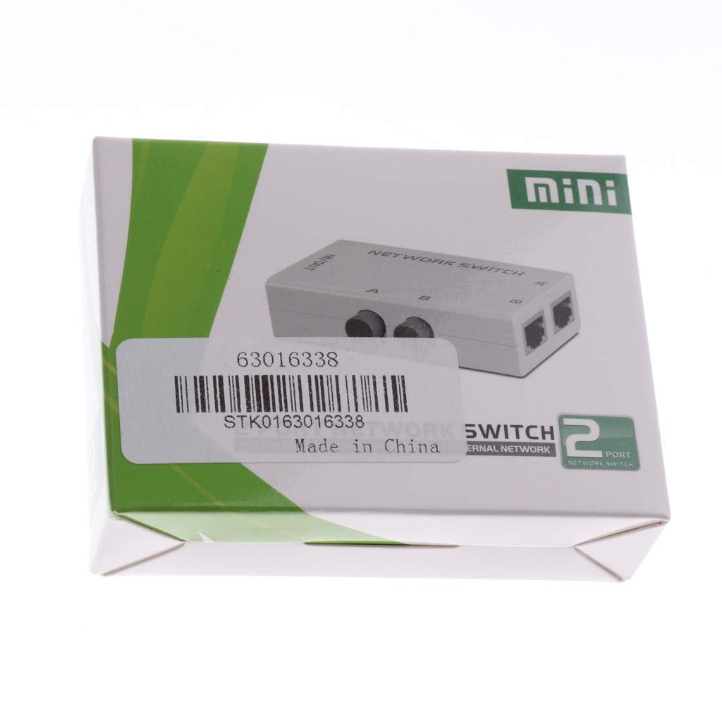 Generic 2Port Button Network Switch Splitter Hub 2-In 1-Out or 1-In 2-Out 100M/10M