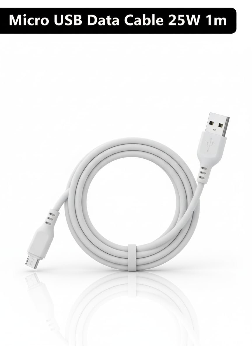 5W Quick Charge 1 Amp Wall Charger for Mobile with Detachable USB Cable, White, Cable Included