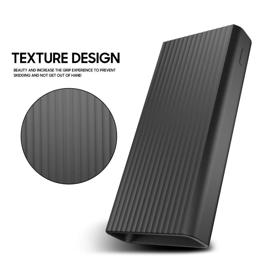 SYGA 20000 mAh Power Bank Protection Cover Only, Black