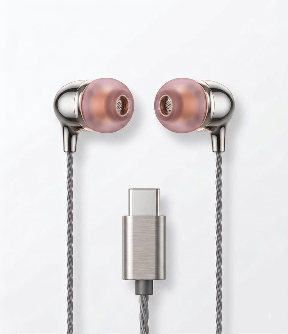 VAMIKO Type-C Wired Earphones with 10mm Speaker Driver