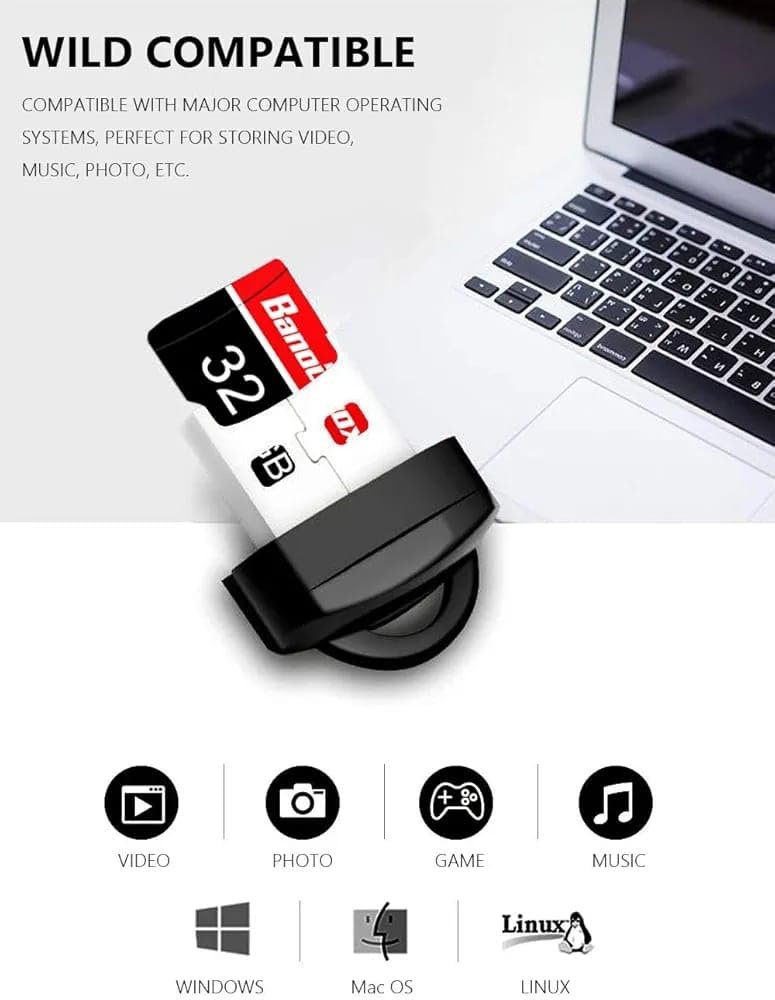 Pack of 2 Mini Micro SD Card Reader, USB 3.0, Compact with Keychain