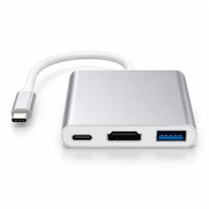 3-in-1 USB-C Hub Adapter, USB Type C to HDMI, USB 3.0 and PD Charging Converter Cable