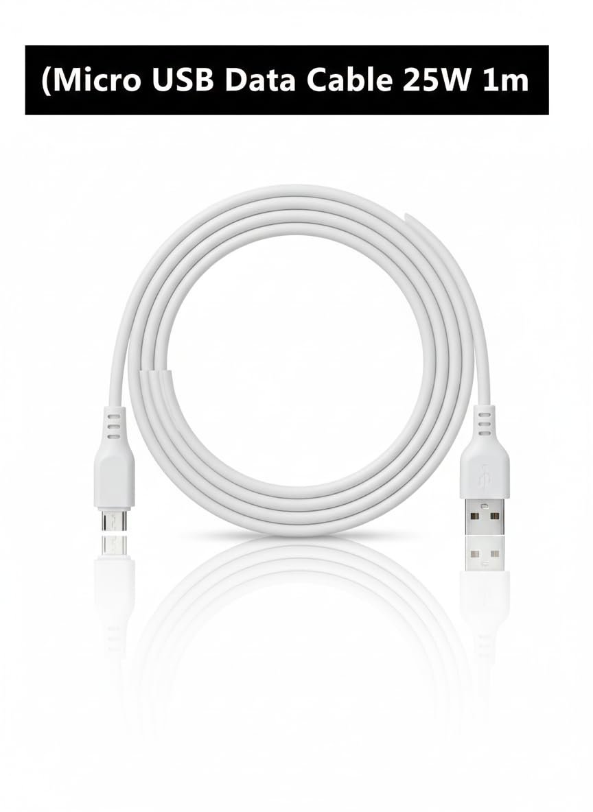 5W Quick Charge 1 Amp Wall Charger for Mobile with Detachable USB Cable, White, Cable Included