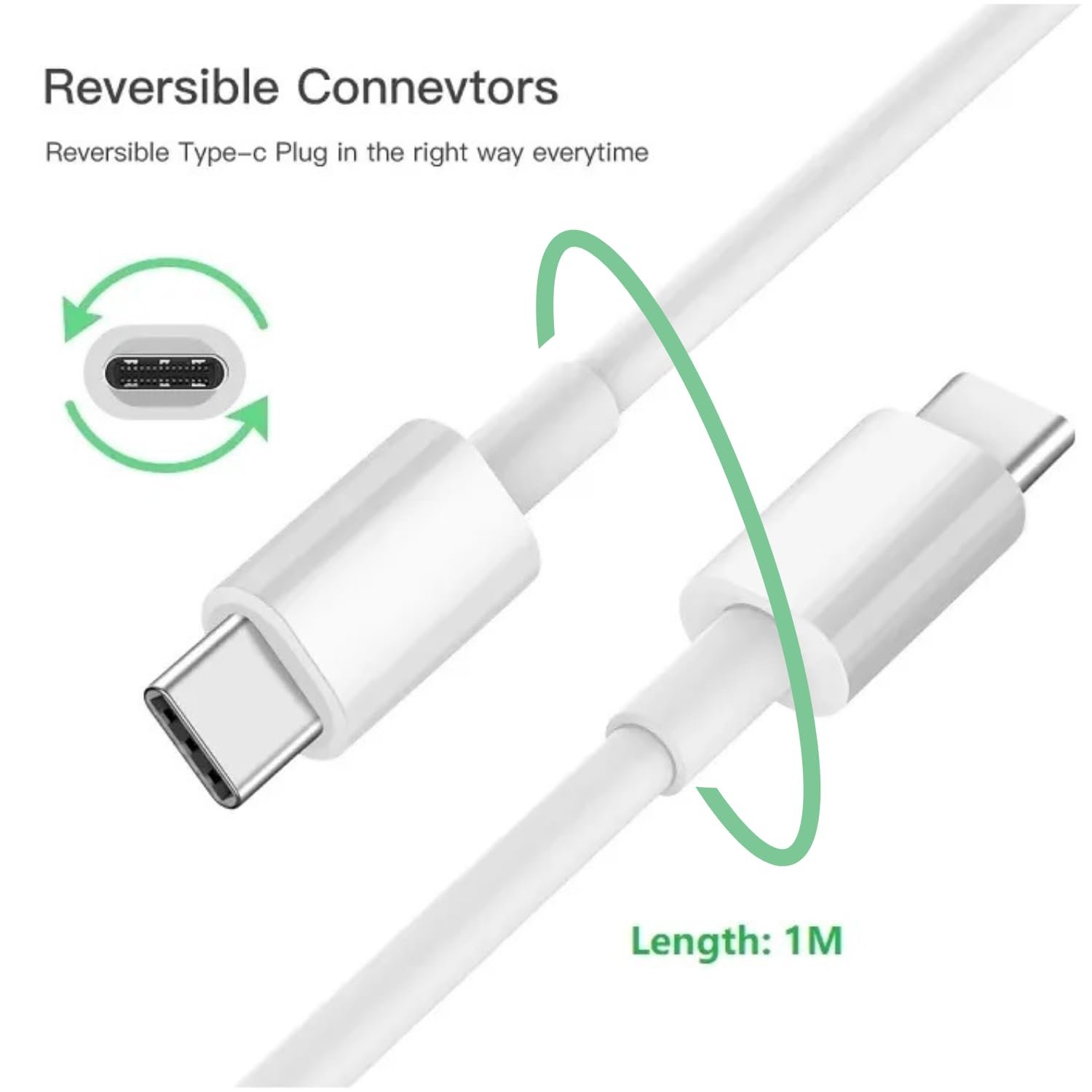 Punnkk 20W PD Fast Charger Adapter with 1 Meter Type-C to C Cable, Compatible with iPhone 16, 16 Plus, 16 Pro, 16 Pro Max, 15, 15 Plus, 15 Pro, 15 Pro Max, Laptop & Other Type-C Devices
