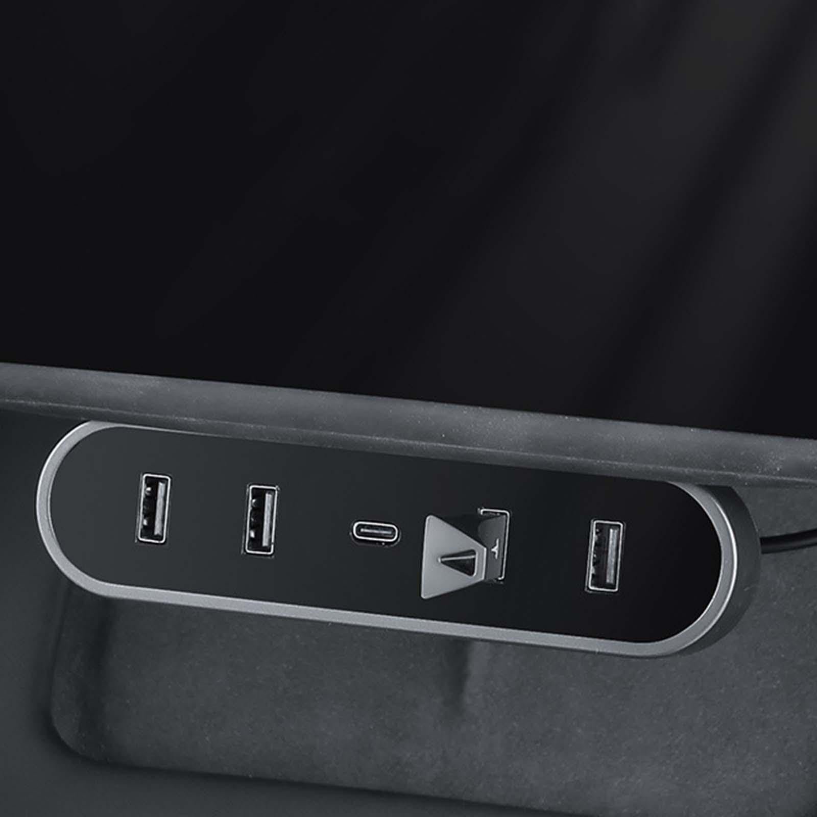 Generic USB Hub Docking Station Extension Accessory Compatible with Tesla Model 3 Y Stylish