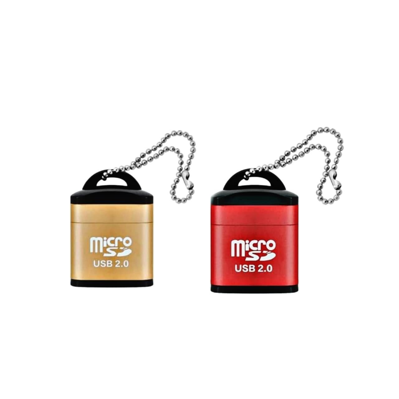 Pack of 2 Mini Micro SD Card Reader, USB 3.0, Compact with Keychain