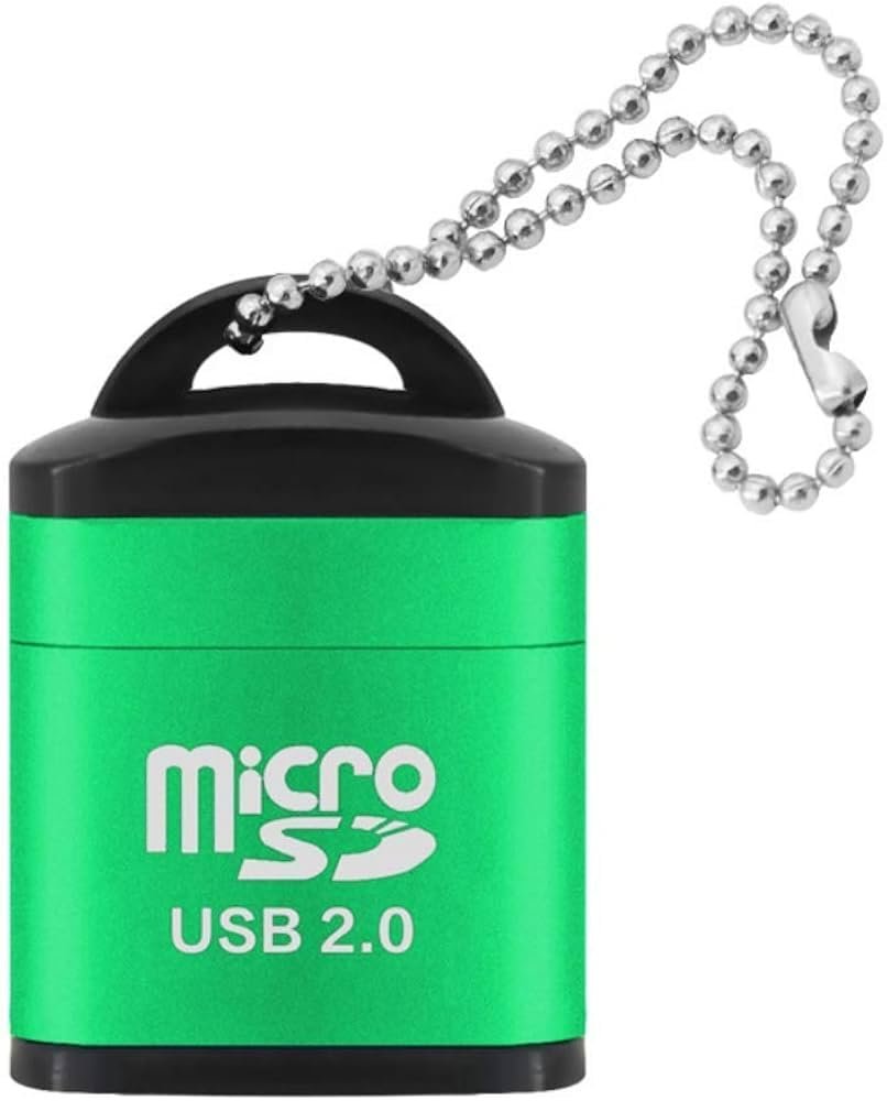 Pack of 2 Mini Micro SD Card Reader, USB 3.0, Compact with Keychain