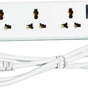 A-ONE ELECTRICALS 6A 4 Way Extension Board (max Rating 1440W)- Wirelength 1.5 mtrs. (White, Pack of 4)