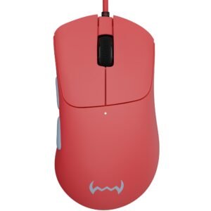 daWg Slay 25, 12400 DPI Wired Gaming Mouse, PixArt 3327 Sensor, 20M Huano Switches, 6 Buttons, 1000Hz Polling Rate, 85gm Lightweight, 220 IPS, 30G Acceleration, 1.5M Braided Cable (Red)