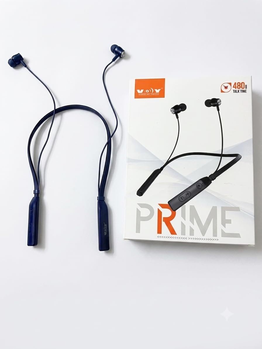 Bluetooth Neckband Earphones, Blue