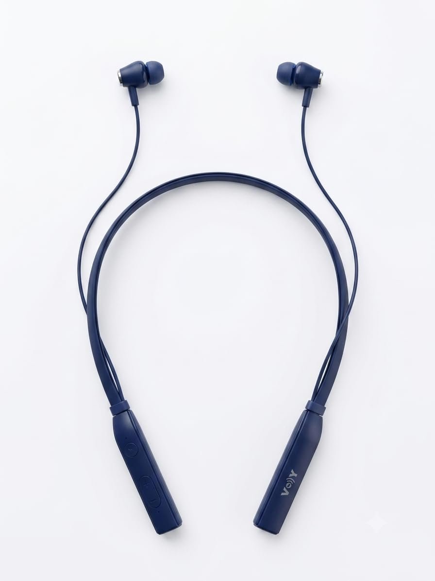 Bluetooth Neckband Earphones, Blue