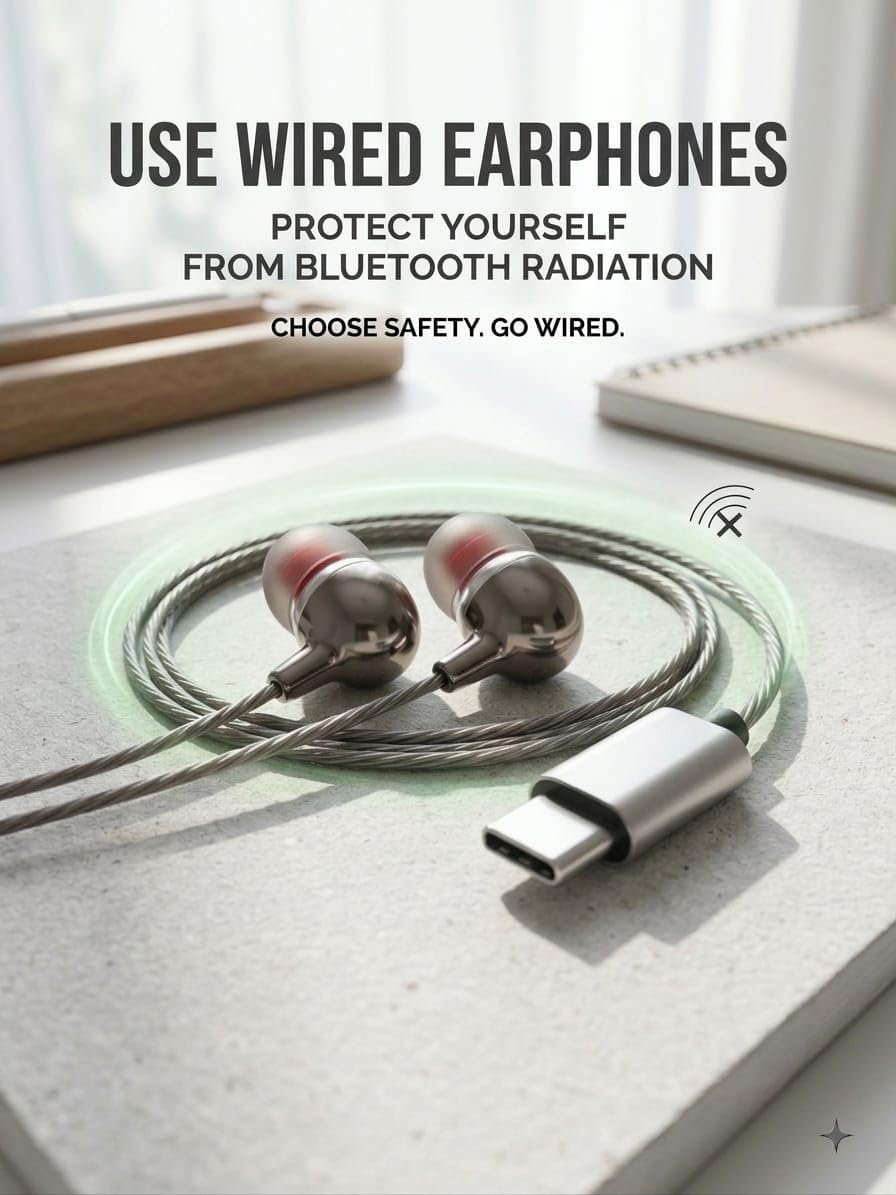 VAMIKO Type-C Wired Earphones with 10mm Speaker Driver