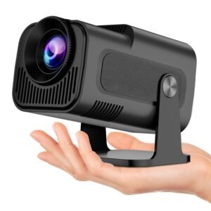 Hy320 Mini Portable Projector-5G WiFi 6,Bluetooth 5.0 and Android 11,Support 4K and 1080P Full Hd,12,000 Lumens,Led Projector with 4D/4P (BGP26)