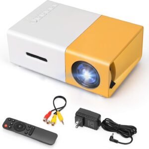 Generic YG300 400LM Portable Mini Home Theater LED Projector with Remote Controller, Support HDMI, AV, SD, USB Interfaces (Yellow) 2.1