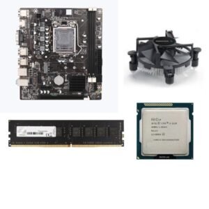 H61 Motherboard Kit with Processor i3 ATX 3220/3240 Gen 3.30Ghz + 4GB DDR3 RAM + CPU Fan (2 Year Replacement Warranty)