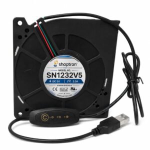 Quiet 120mm USB Blower Fan with 3 Speed Control, 5V Squirrel Cage Blowers, DC Brushless Centrifugal Fans for Receiver DVR Xbox Modem AV Cabinet Cooling