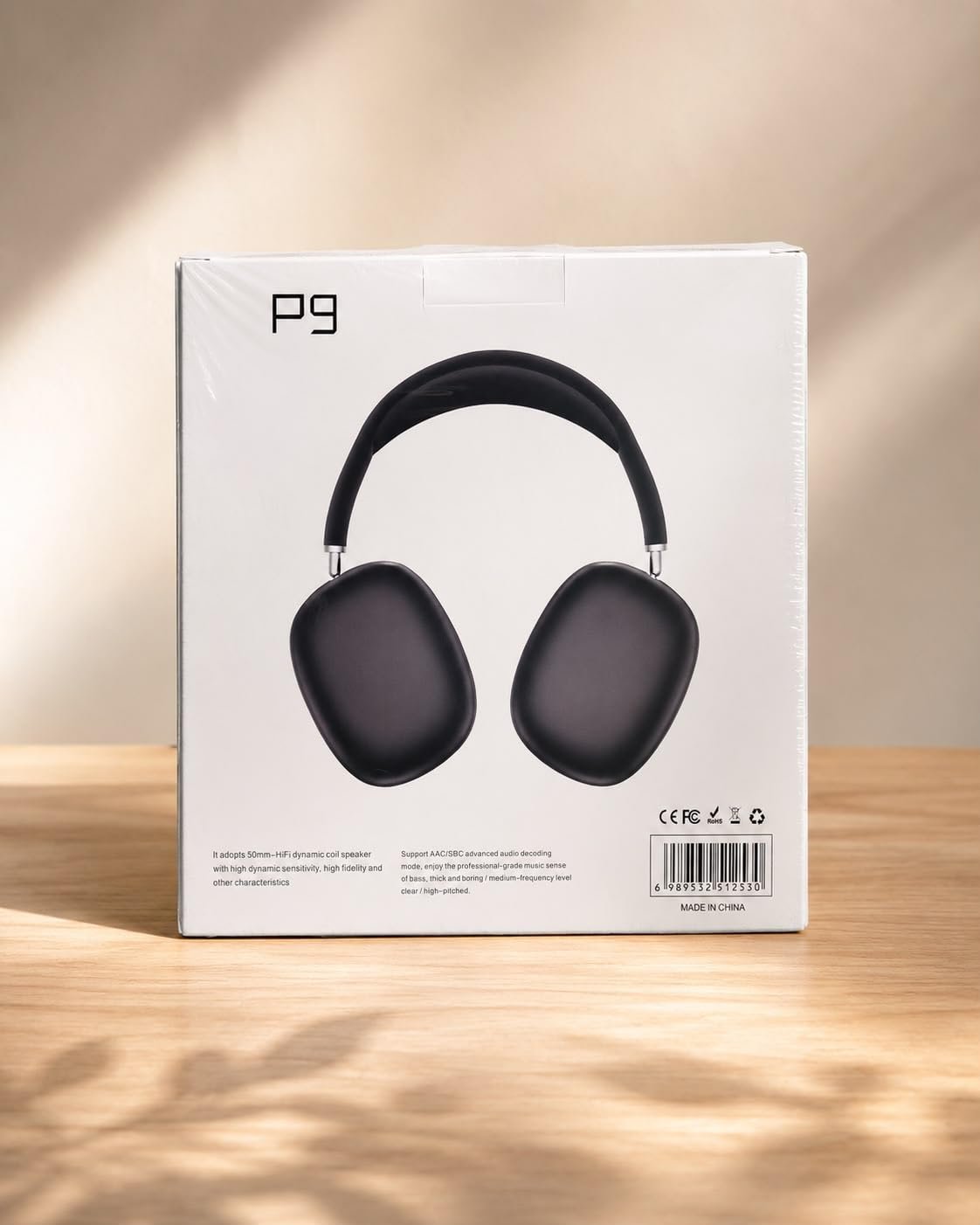 P9 Wireless Bluetooth Over-Ear Headphones in Pink