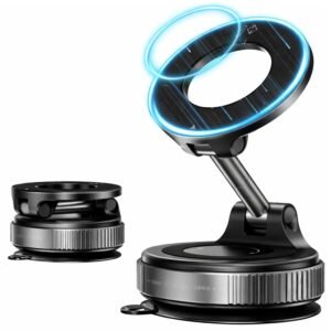 2026 Upgraded 360° Vaccum Magnetic Phones Holder, Magnetic Car Phone Mount, Hands-Free Suction Cup Holder for Car/Gym/Mirror/Car Dashboard, Car Mount Compatible with All Smartphone (Prime Series)