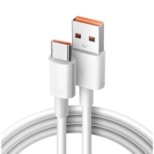 USB Cable, 4.9 ft (1.5 m), 100 W, PD Rapid Charging, Data Transfer, USB-A to Type-C, Flexible, Durable, Compatible with Various Android Devices