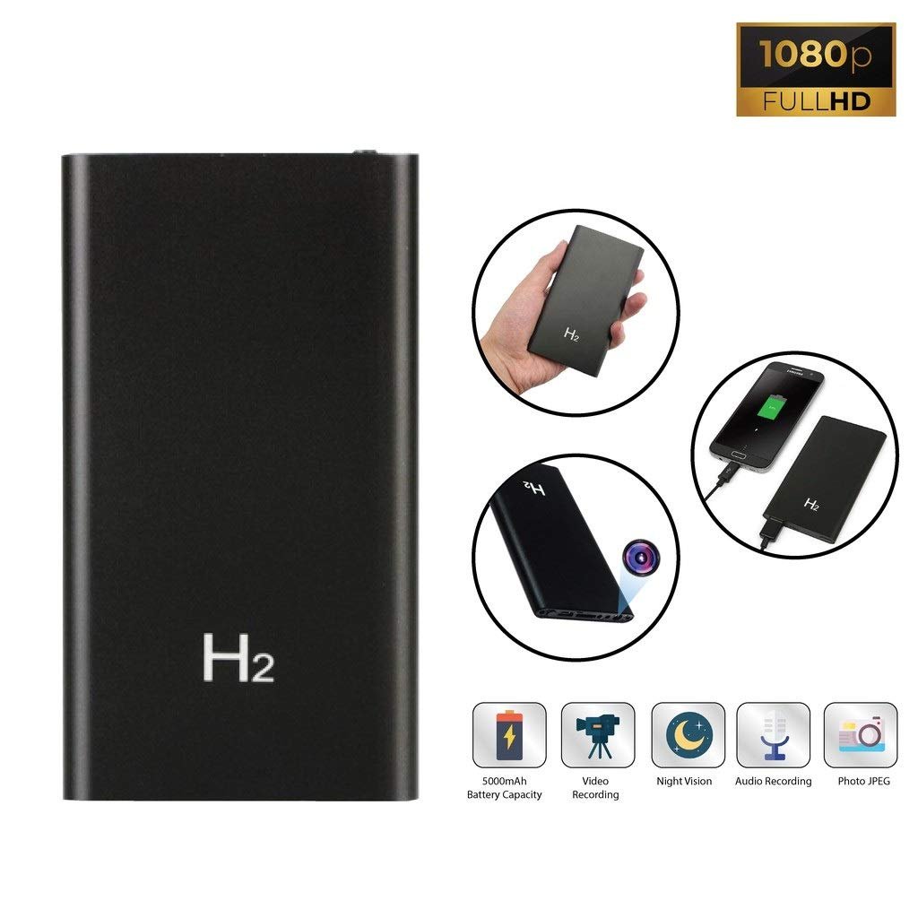 H2 Power Bank Camera 1080P Portable Power Bank Camera, Security Surveillance Camera for Home and Office, No WiFi