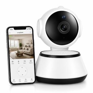 JB Supar 4MP Indoor WiFi Security Camera | 1080P HD | Smart CCTV Camera with 360° Pan Tilt Rotation | Color Night Vision | Motion Detection | Two-Way Audio with Mobile App V380 Pro (Robot Camera)