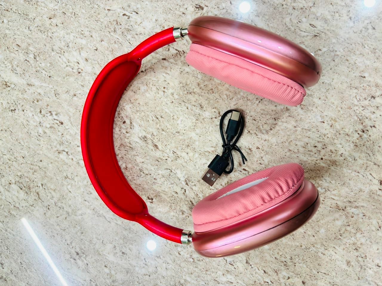 P9 Wireless Bluetooth Over-Ear Headphones in Pink