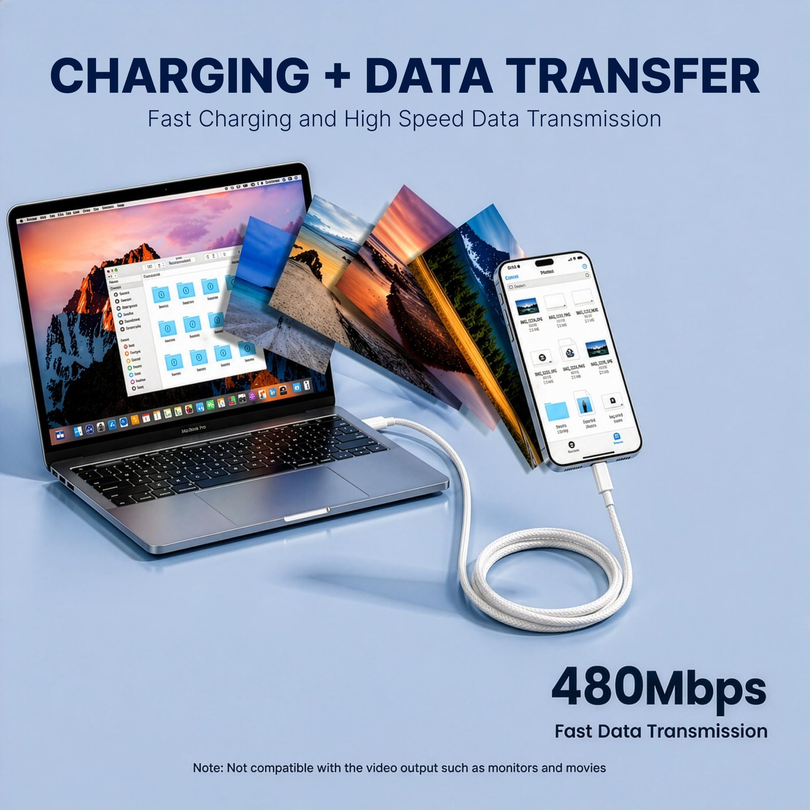 20W USB-C Charger with Type-C Cable Fast Charging for iPhone & iPad Kit