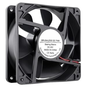 Lighting Hub 120mm Fan 120mm x 38mm 12V DC Brushless Computer Case Cooling Fan with Grill 4 Wire (1pcs, 24 Volt)