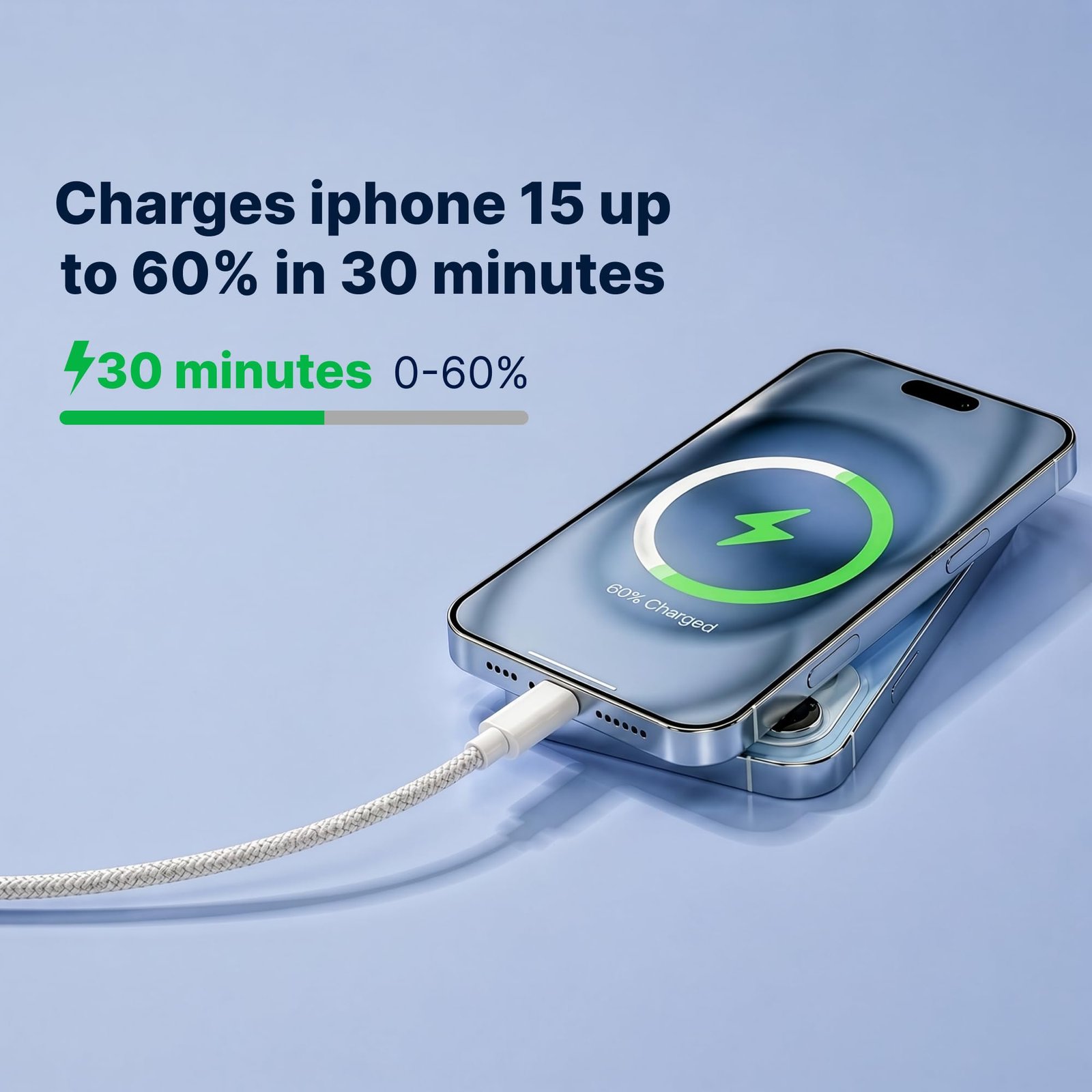 20W USB-C Charger with Type-C Cable Fast Charging for iPhone & iPad Kit