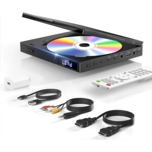 Mini DVD Player for Smart TV, Region Free DVD Player with HDMI 1080P