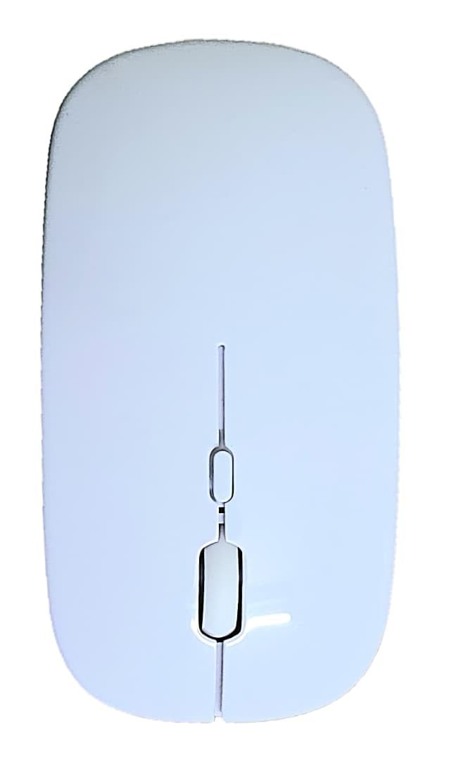Wireless Mouse, Bluetooth and 2.4G Dual Mode, Rechargeable (White)