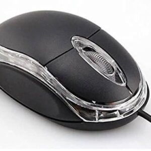 Wired USB Optical Mouse with Scroll Wheel, Black