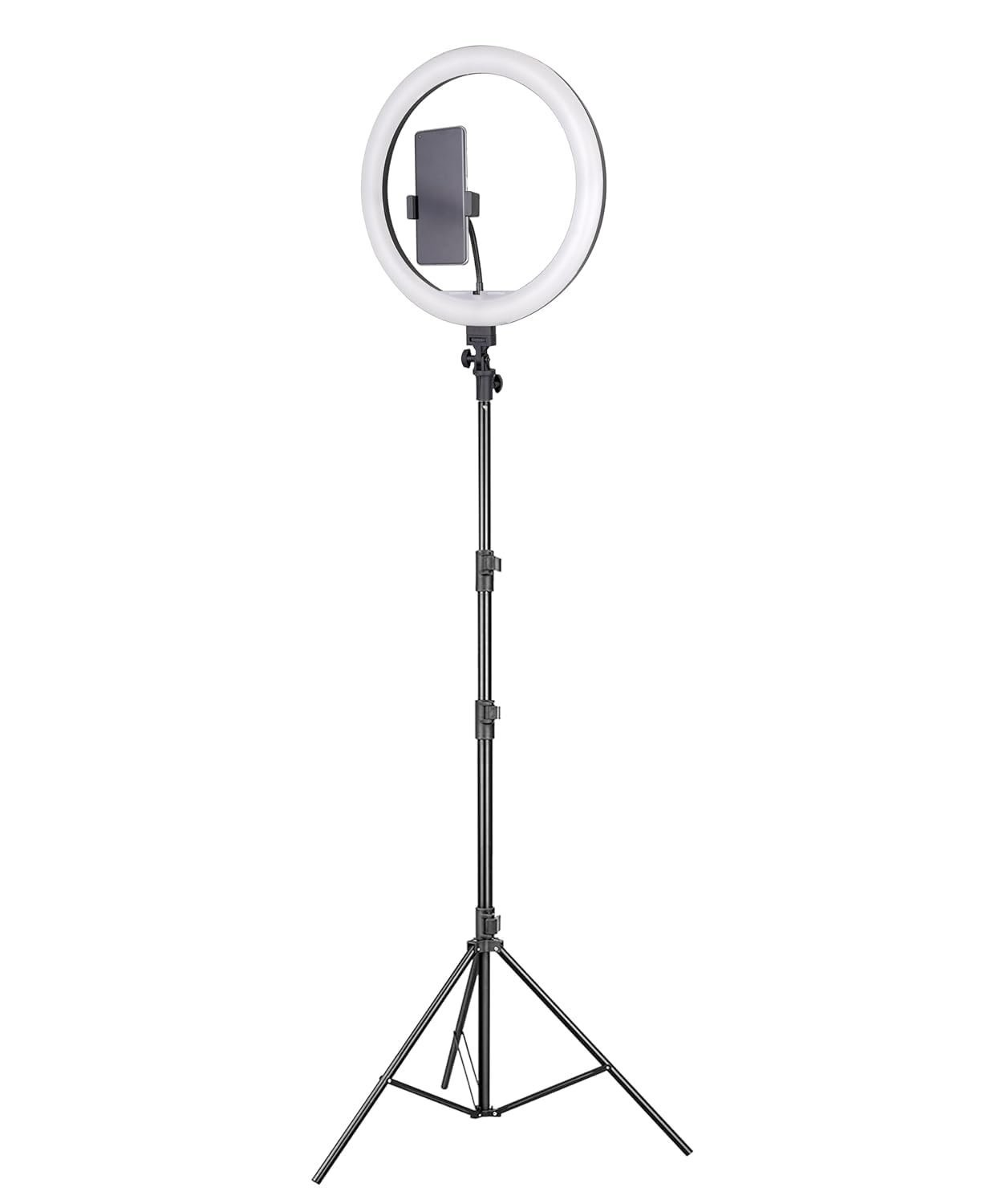 Ring Light with Tripod Stand, LED Circle Light with Phone Holder, Adjustable Height, Photography Lighting (4)