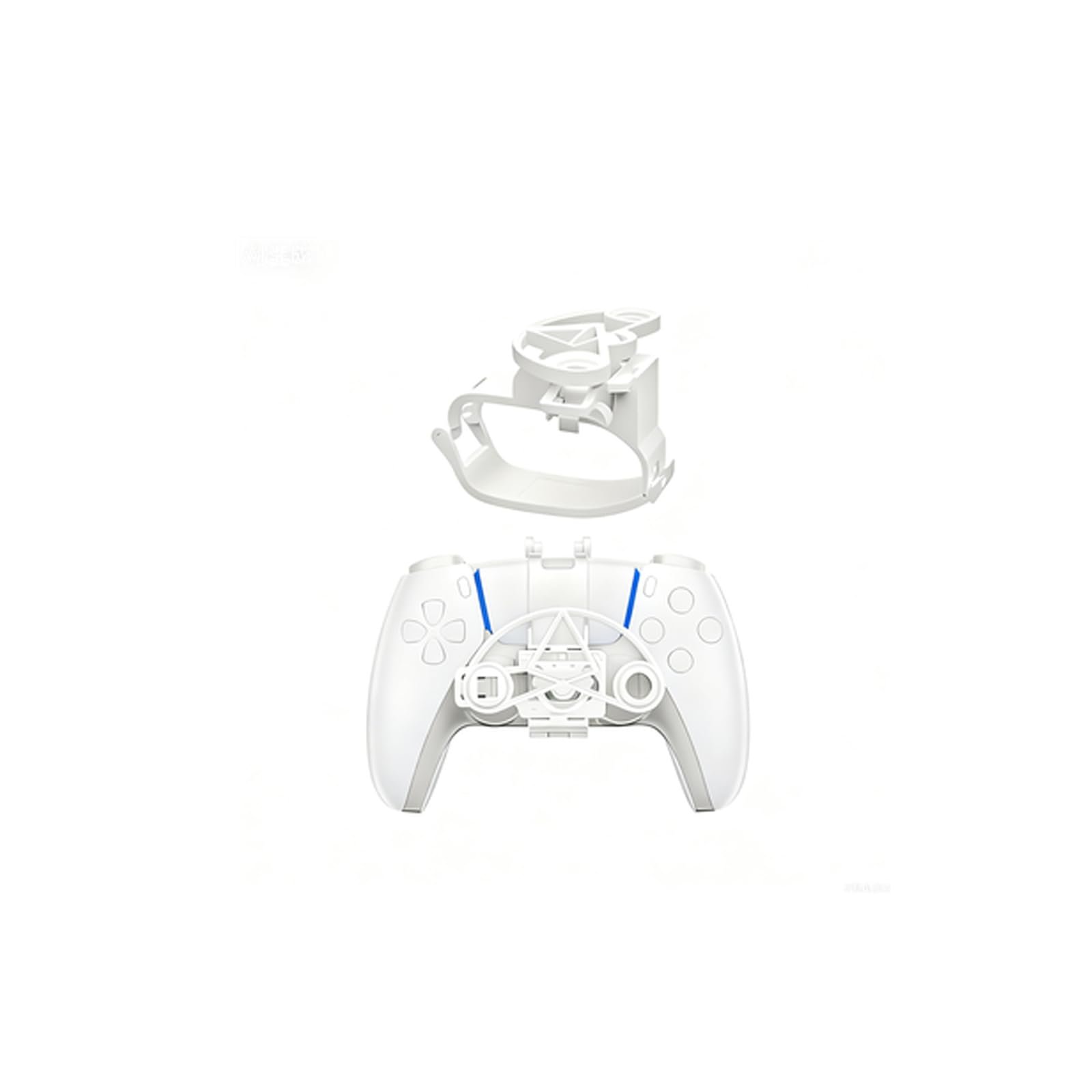 YSFVNP Steering Wheel Controller, Mini Steering Wheel for Controller, Controller Steering Wheel for PC and Gaming Game Accessories Silvery Grey