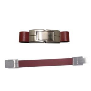 SippyTales Leather Wristband USB Flash Drive 128GB | PU Leather Bracelet Pendrive with Metal Clasp | USB 2.0 Premium Fancy Pen Drive | Grade A Chip | Stylish Gifting USB Disk (Black)