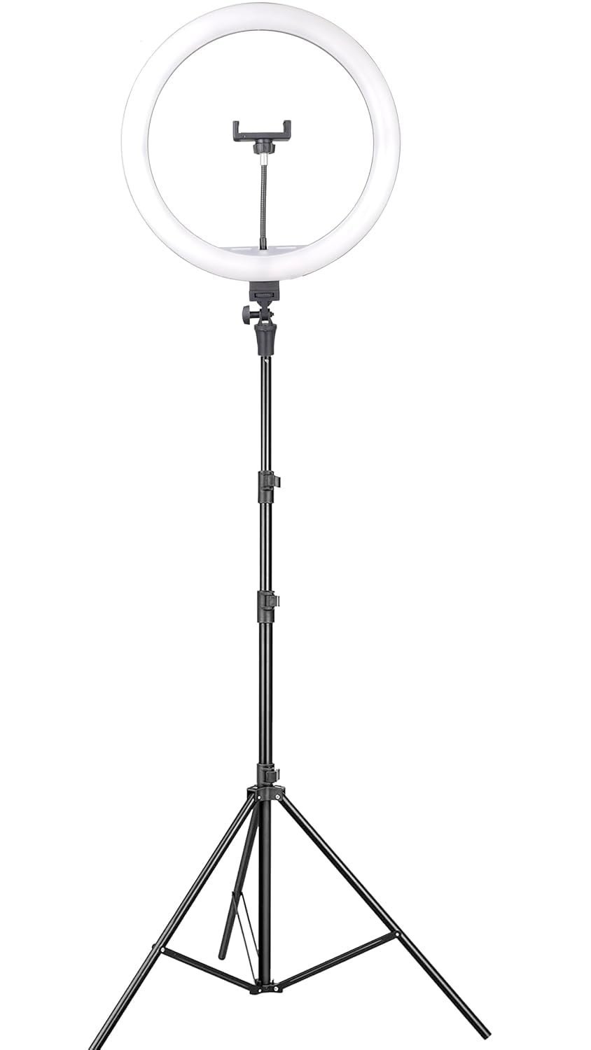 Ring Light with Tripod Stand, LED Circle Light with Phone Holder, Adjustable Height, Photography Lighting (4)
