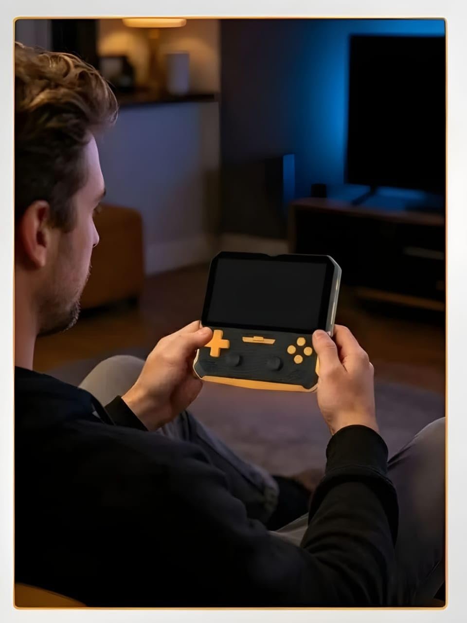 New Classic GS1 Retro Gaming Console with 5.0 Inch HD Screen, Dual Analog Controls, Rechargeable Handheld Video Game Console, Portable Gaming Device, Random Color