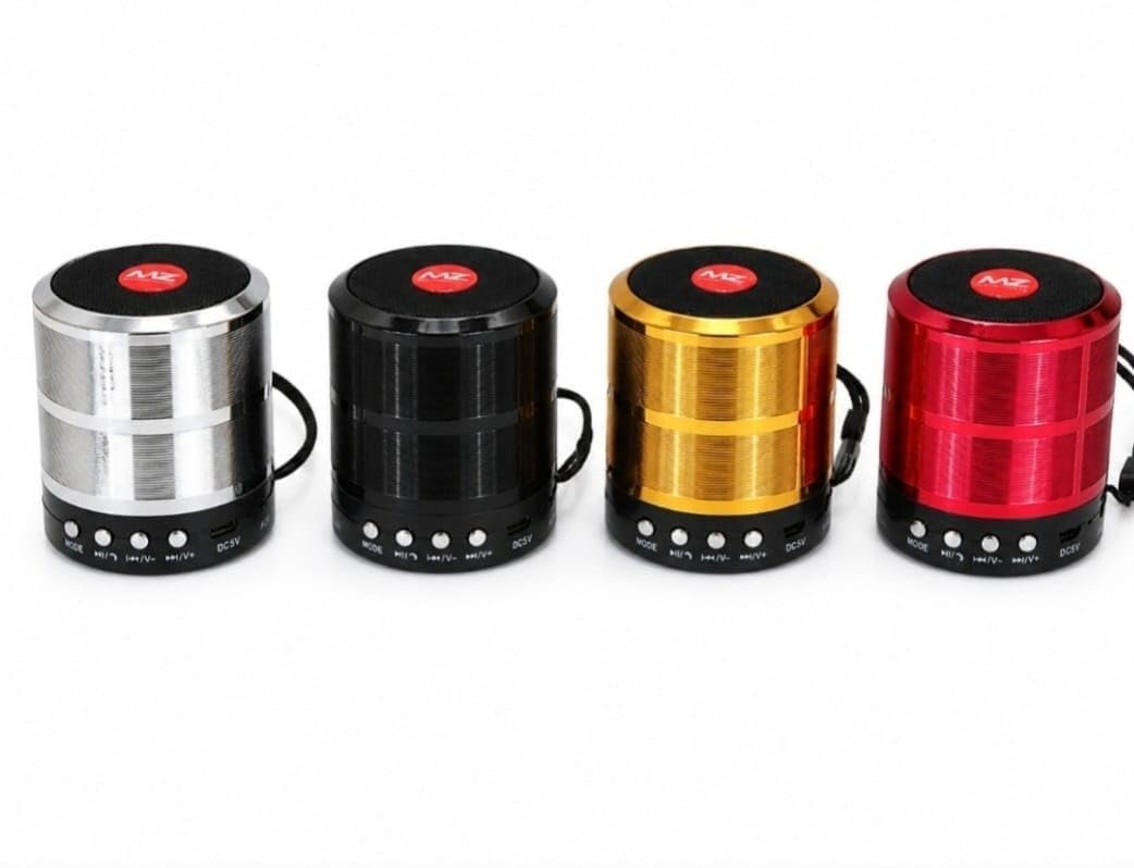 Z Mini Portable Bluetooth Speaker, Silver, Metal Body, with Wrist Strap, USB Port, DC5V