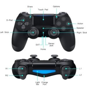 Ps Controller ps Wireless Controller Compatible with Ps-4 Slim/Pro, Pc/Android/Laptop Controller (Black)