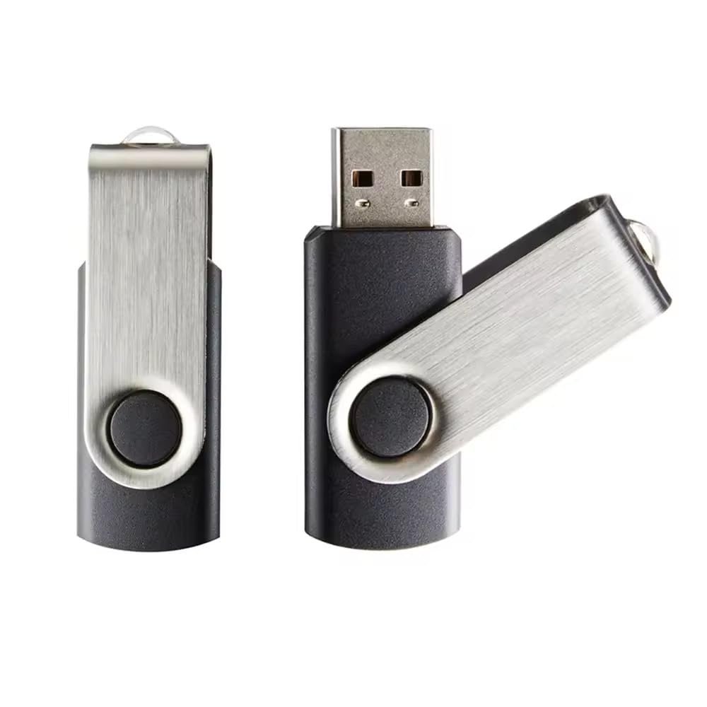 CleverlyGifted® 4GB | Swivel USB Flash Drive, Black and Silver, Portable Data Storage Device, 2.0, Speed Upto 10 mbps,1Pc
